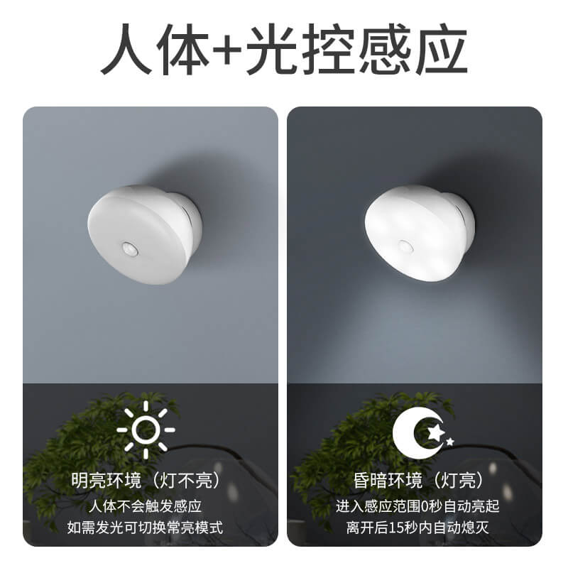 智能感應(yīng)小夜燈電池款-白